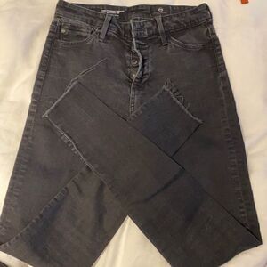 AG high rise black skinny jeans